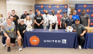 Broncos hold ALL IN. ALL COVERED. training clinics across Colorado