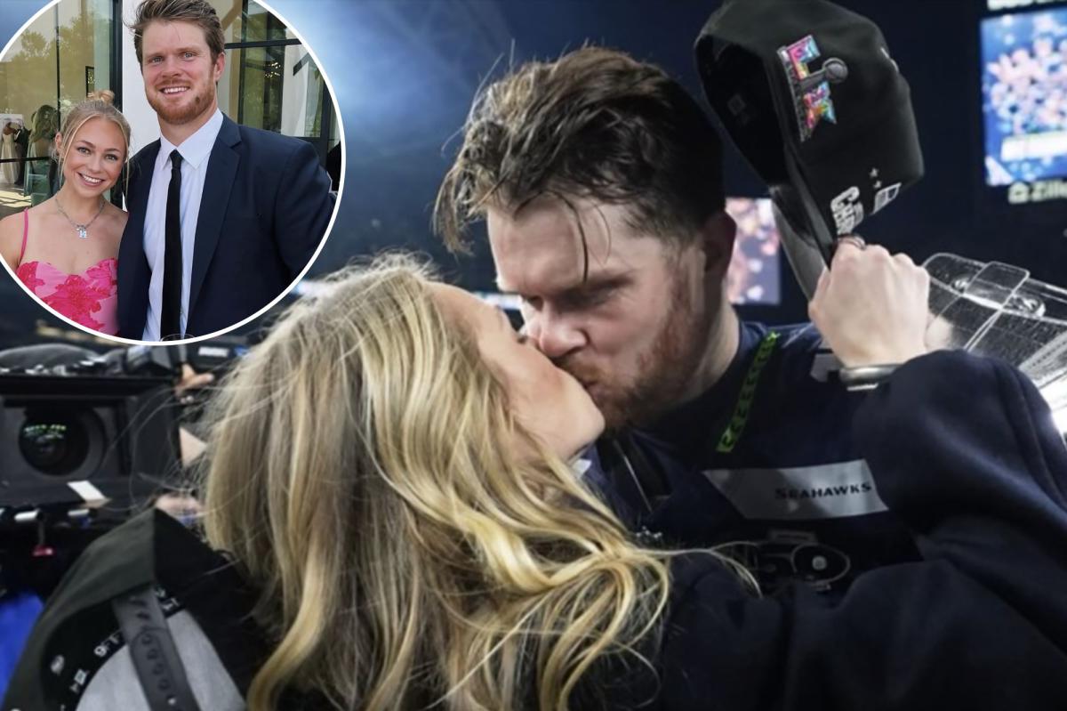 Sam Darnold gets married to Katie Hoofnagle surrounded by NFL stars