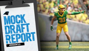 Carolina Panthers 2026 Mock Draft Report, version 5.0