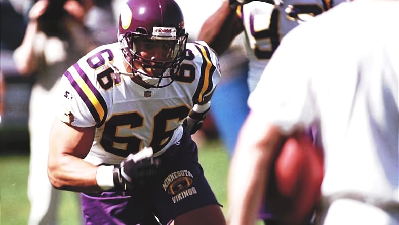Vikings LB Dimitrius Underwood in 1999. worst vikings draft picks ever