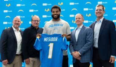 Chargers focus on line of scrimmage with draft picks Mesidor and Slaughter