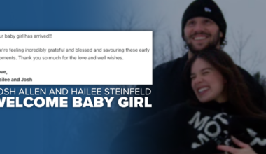 Josh Allen and Hailee Steinfeld welcome baby girl