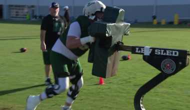 USF offensive lineman Thomas Shrader is grateful for seventh year of college football