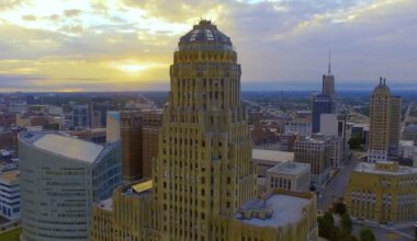 city of buffalo in the sunlight