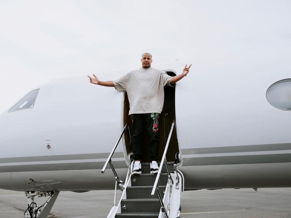 Brown is living the high life in his spare time