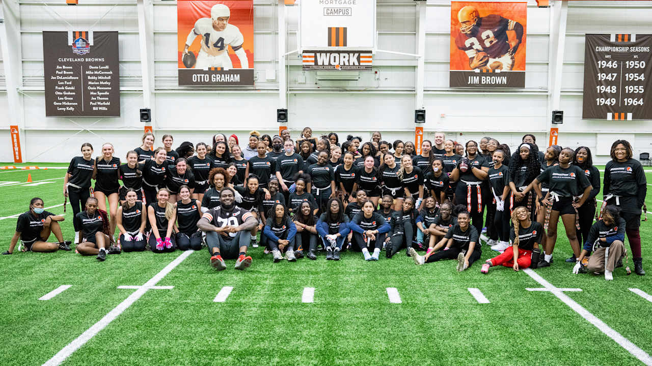 Browns and Bridgestone host 3rd annual Girls Flag Football Field Day