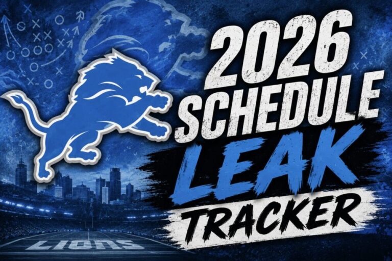 Detroit Lions 2026 Schedule Leaks Tracker