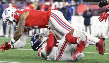Giants OL Takes Shots At Patriots Amid Jaxson Dart Controversy