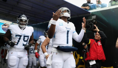 Cam Ward gives a strong endorsement of Tennessee Titans first-round draft pick Carnell Tate at OTAs