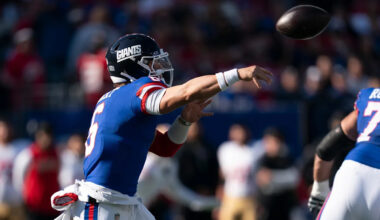 Where does Jaxson Dart's supporting New York Giants cast rank?