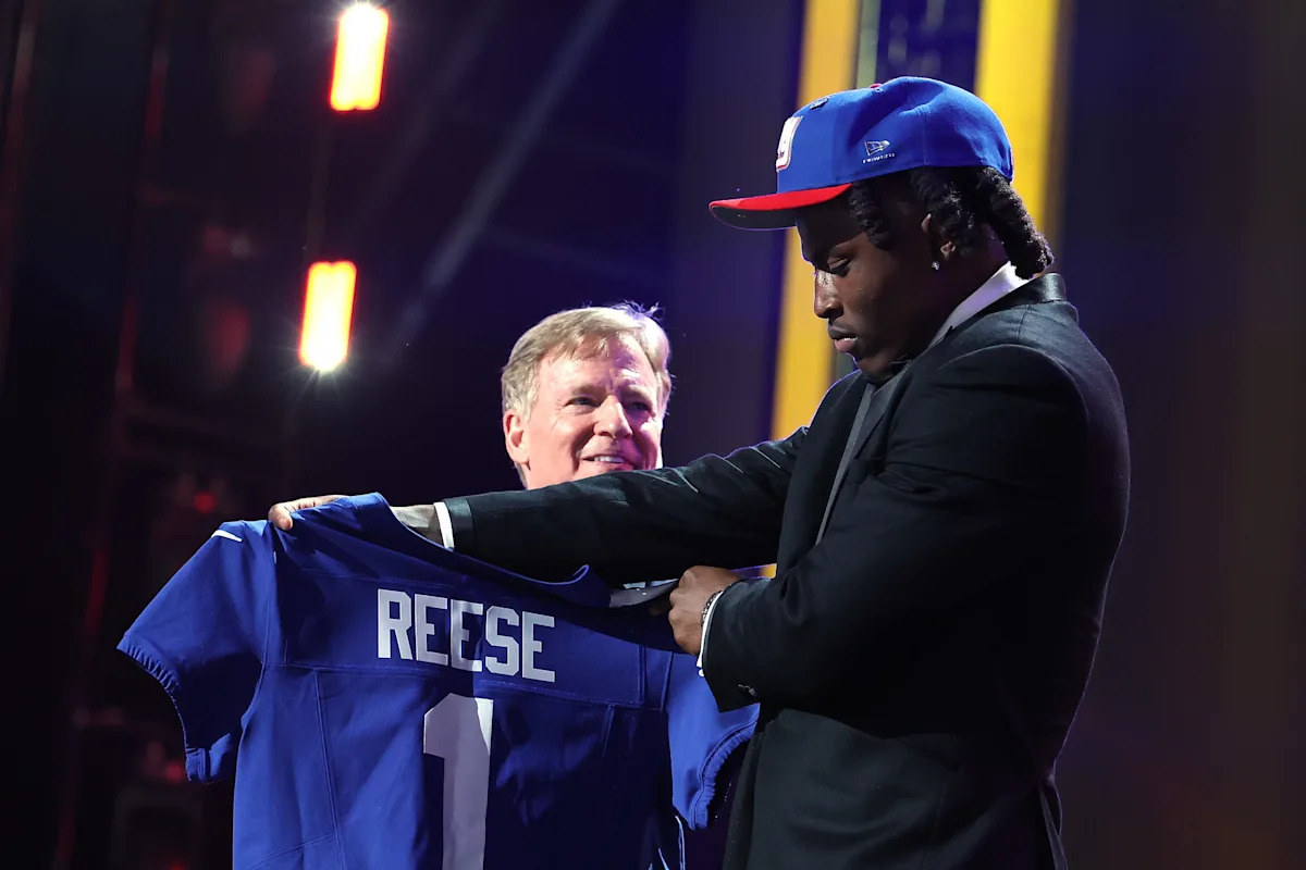 Arvell Reese projected to be New York Giants' most-productive rookie in 2026