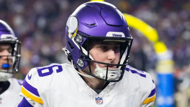 Will Reichard stands on the field during the Vikings’ NFC Wild Card game against the Los Angeles Rams in Arizona. Vikings 2026 prediction