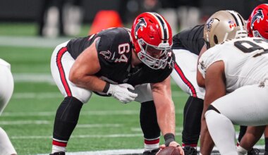 Atlanta Falcons projected starting lineup on offense in 2026