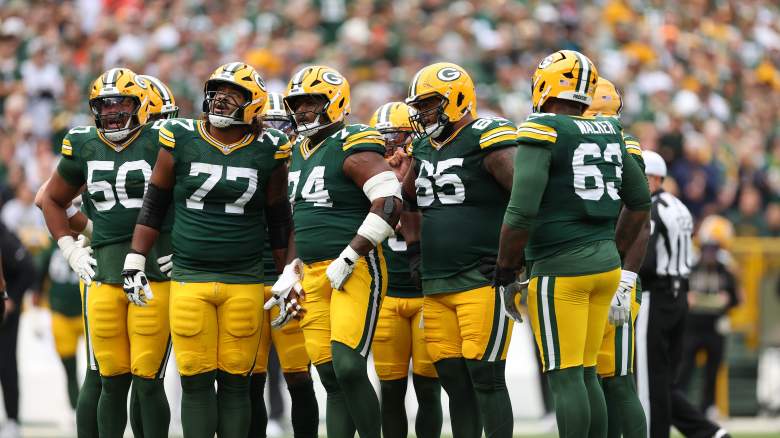 Green Bay Packers offensive guard Aaron Banks