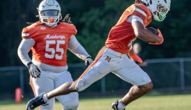 Scenes from the Mandarin-Trinity Christian spring football game