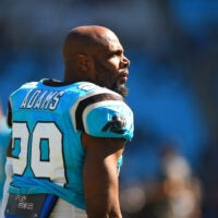 Oct 28, 2018; Charlotte, NC, USA; Carolina Panthers free safety Mike Adams (29) before the game at Bank of America Stadium.