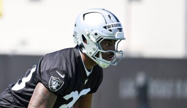Las Vegas Raiders running back Mike Washington Jr.