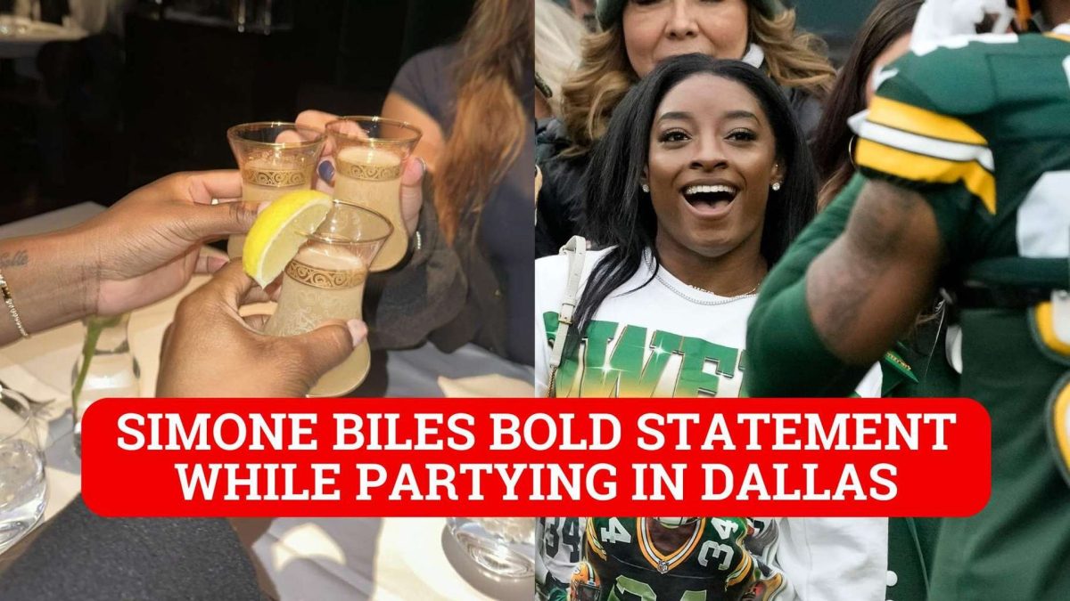 Simone Biles promotes unpopular message while partying in Dallas for NFL playoffs