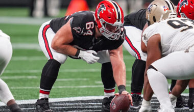 Falcons projected starting offense with PFF player grades