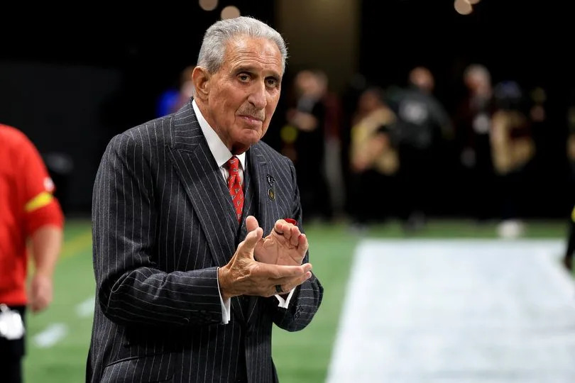 Atlanta Falcons owner Arthur Blank on the sidelines after a game