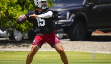 Cardinals’ rookie QB Carson Beck is getting a full thumbs-up from HC