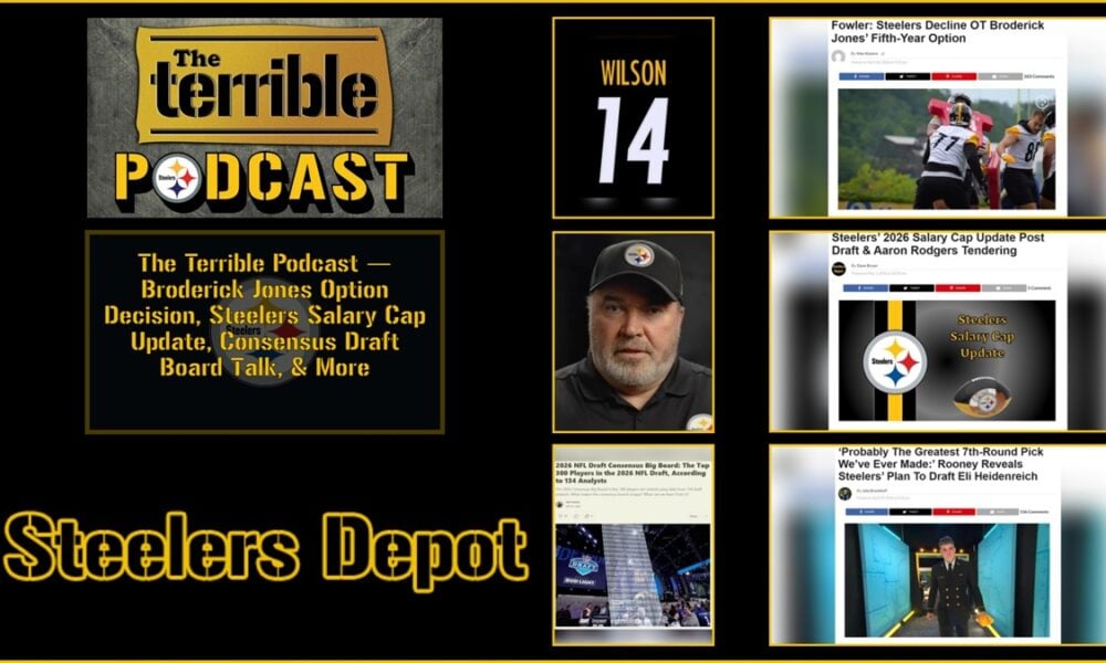 The Terrible Podcast — Broderick Jones Option Decision, Steelers Salary Cap Update, Consensus Draft Board Talk & More