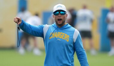 May 11, 2026; El Segundo, CA, USA; Los Angeles Chargers special teams coach Ryan Ficken during offseason workouts at The Bolt. Mandatory Credit: Kirby Lee-Imagn Images