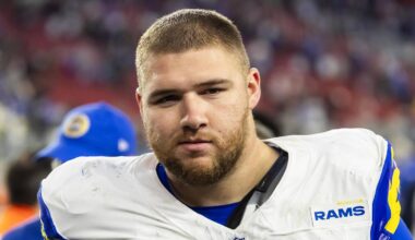 Los Angeles Rams defensive end Braden Fiske.