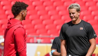 Kansas City Chiefs quarterback Patrick Mahomes and Cincinnati Bengals quarterback Joe Burrow