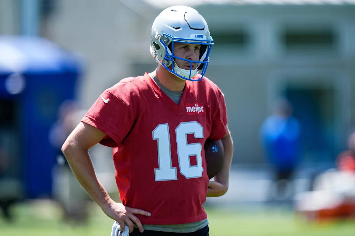 Detroit Lions Quarterback Jared Goff Talks With Media