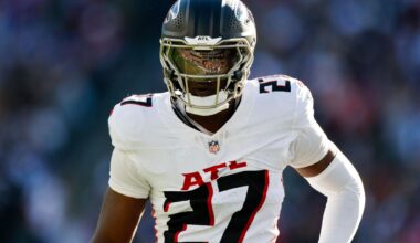 Sacks leader Pearce returns to Falcons for minicamp following a tumultuous offseason
