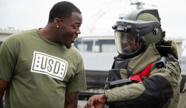 NFL Falcons descend for warbird tour at Marine Corps base in Japan