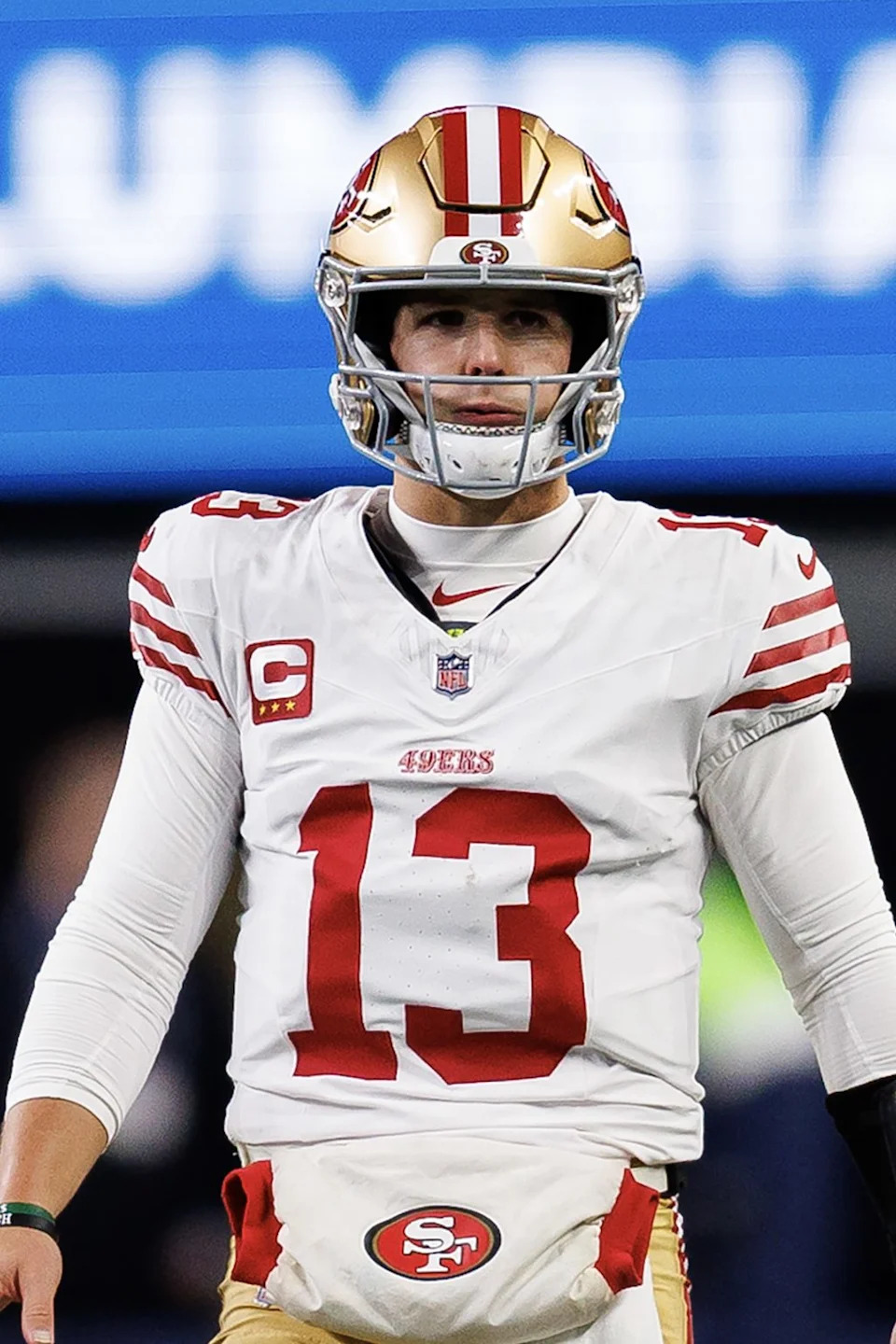 Brock Purdy on the field for the 49ers in a game against the <a class="link " href="https://sports.yahoo.com/nfl/teams/seattle/" data-i13n="sec:content-canvas;subsec:anchor_text;elm:context_link" data-ylk="slk:Seattle Seahawks;sec:content-canvas;subsec:anchor_text;elm:context_link;itc:0" data-yga="{"yLinkElement":"context_link","yModuleName":"content-canvas","yLinkText":"Seattle Seahawks","ySubModuleName":"anchor_text","yHasCommerce":false}">Seattle Seahawks</a>.