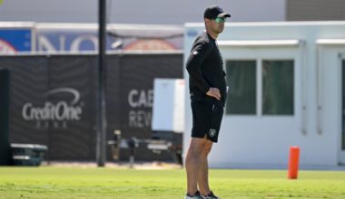 Las Vegas Raiders head coach Klint Kubiak