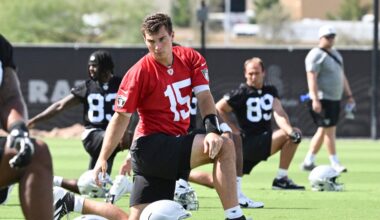 Las Vegas Raiders quarterback Fernando Mendoza
