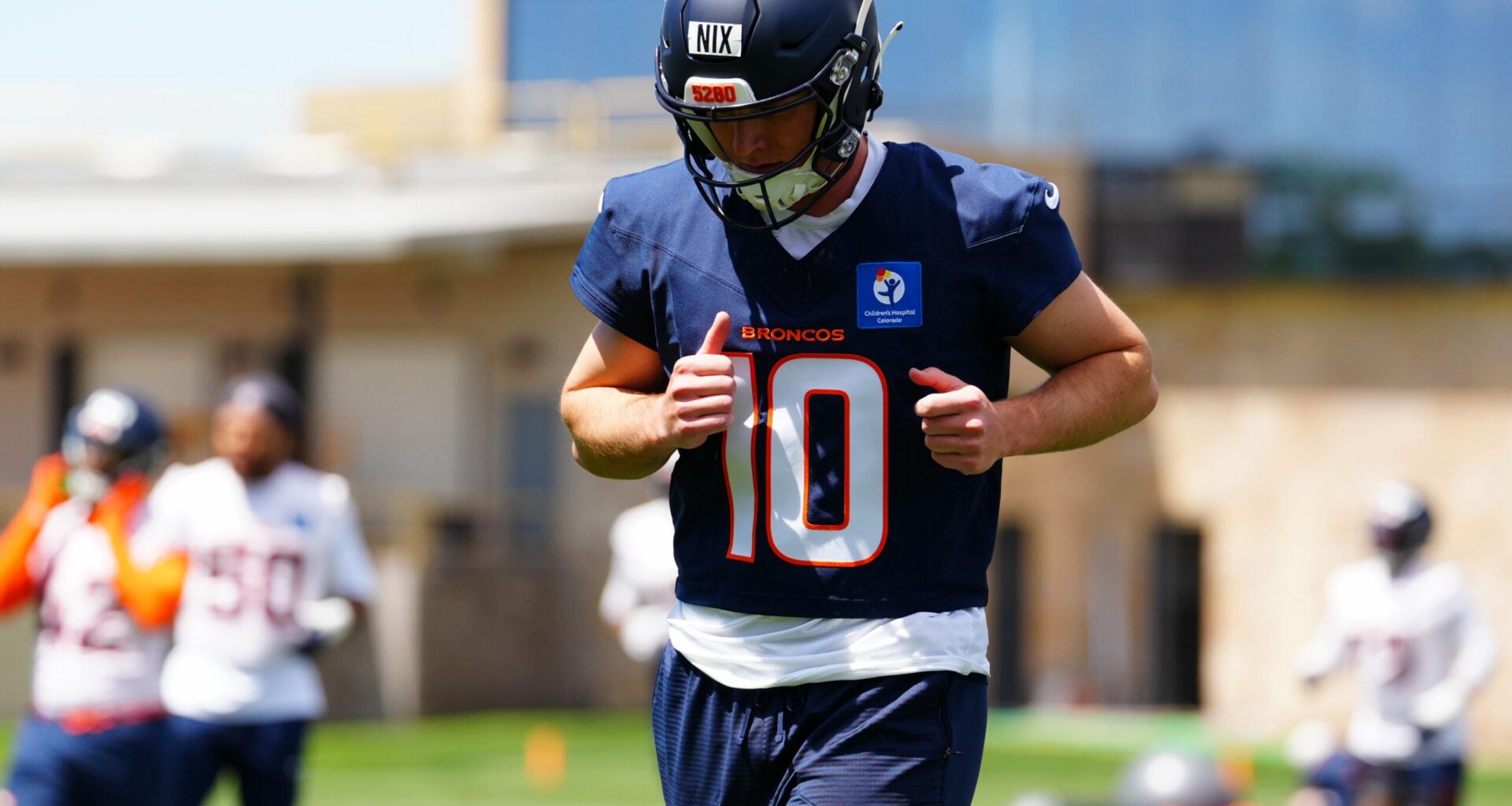 Denver Broncos quarterback Bo Nix