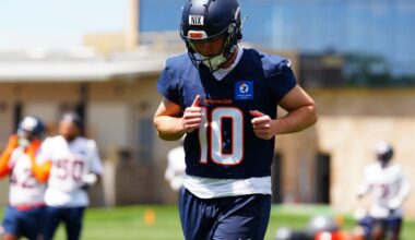 Denver Broncos quarterback Bo Nix