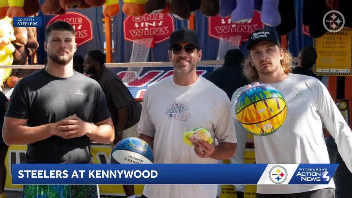 Pittsburgh Steelers visit Kennywood Park in West Mifflin, Pa.
