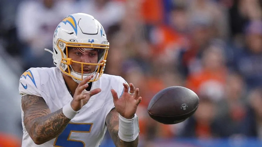 Los Angeles Chargers quarterback Trey Lance