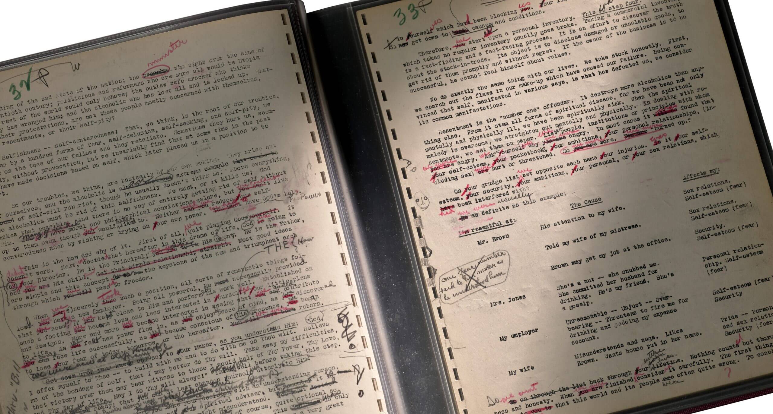 AA Big Book manuscript