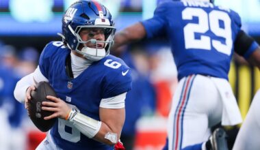 Second-year QB Jaxson Dart has uneven start to Giants minicamp