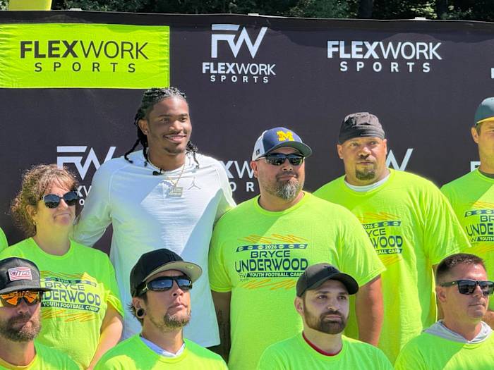 Michigan QB Bryce Underwood hosts youth football camp in Saline