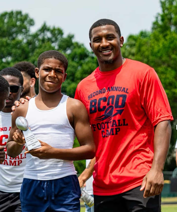 Texans corner Brandon Codrington tells his story at his youth football camp: ‘Believe in yourself’