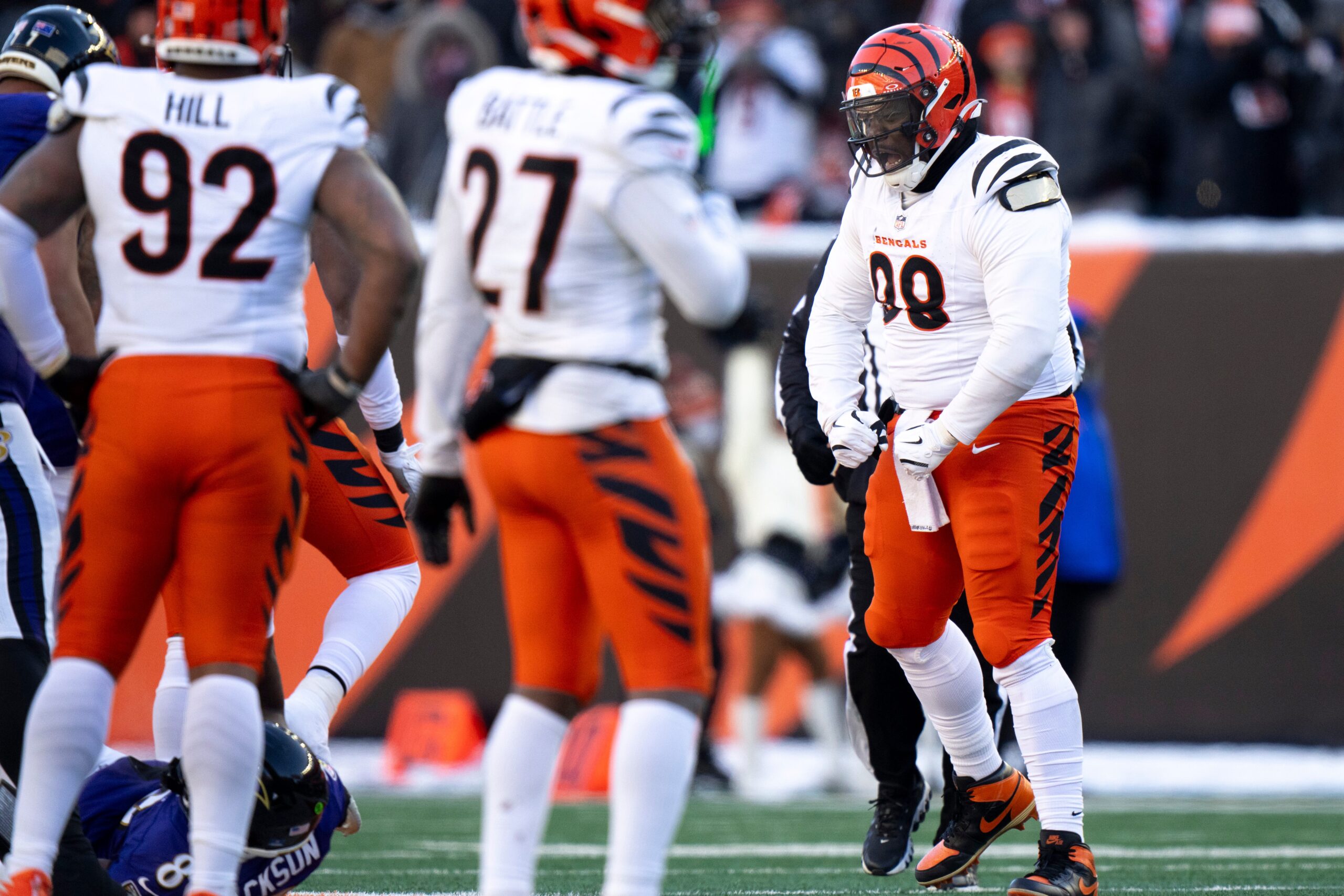 Cincinnati Bengals nose tackle T.J. Slaton Jr.