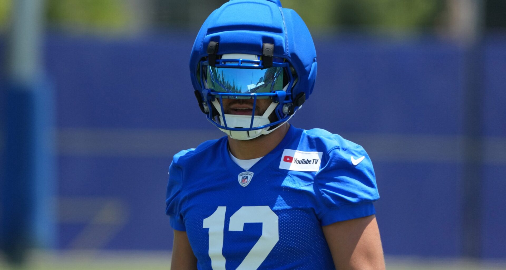 Jun 2, 2026; Woodland Hills, CA, USA; Los Angeles Rams receiver Puka Nacua (12) during organized team activities at Rams Practice Facility.