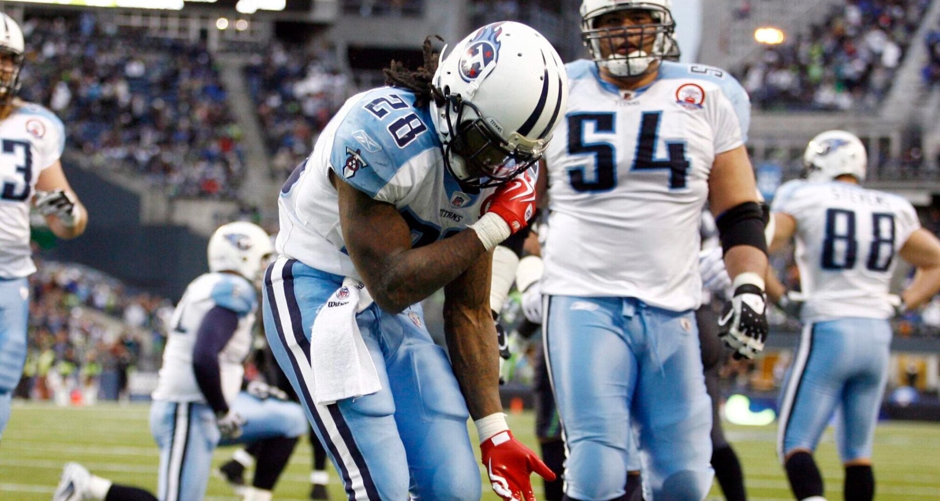 Chris Johnson ALS Choppa City Juke NFL TD celebration Tennessee Titans
