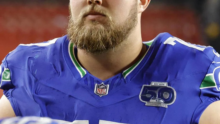 Bryce Cabeldue in a 2025 game for the Seattle Seahawks.