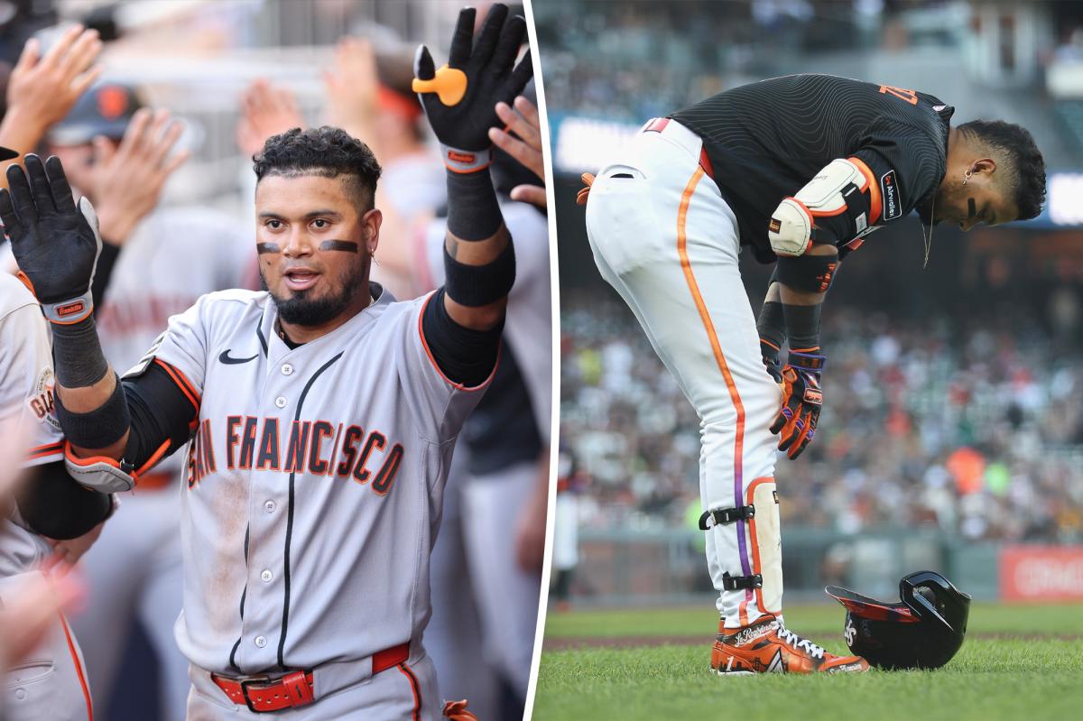 Giants’ Luis Arraez out of lineup after fouling ball off his foot