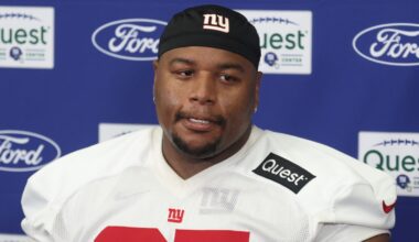 Dexter Lawrence speaking to the media