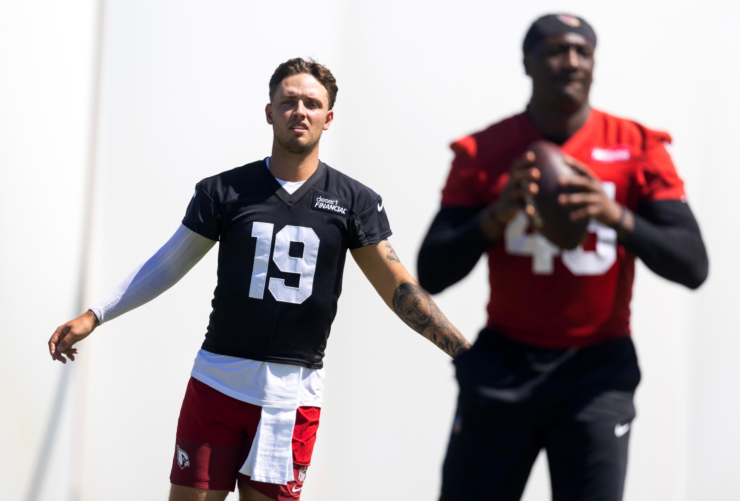 Arizona Cardinals quarterback Carson Beck (19)